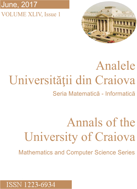 Annals of the University of Craiova - Mathematics and Computer Science Series